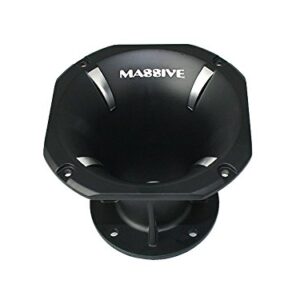 Massive Audio F4 - Flare Horn Pro Audio for Cars and DJ Compression Drivers, 45 x 45, 2 Inch Bolt On | Sold Individually