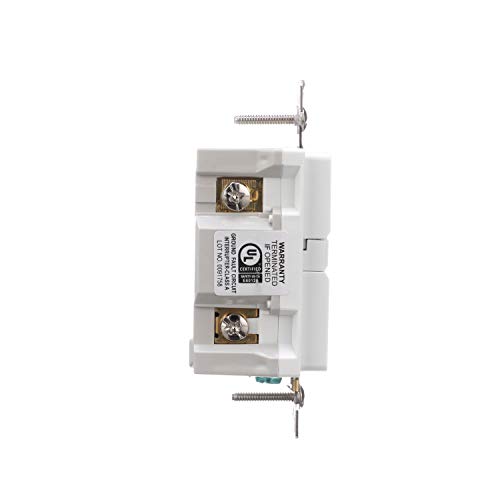 EATON TWRSGF15W Arrow Hart Tamper and Weather Resistant Duplex Gfci Receptacle, 125 Vac, 15 A, 2 Pole, 3 Wire, White