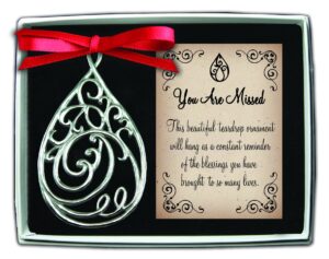 cathedral art missed teardrop (abbey & ca gift) memorial ornament (tdo107)