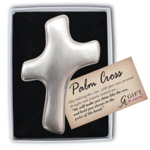 cathedral art (abbey & ca gift blank palm cross, 1 count (pack of 1), silver, 0.62" x 1.88"