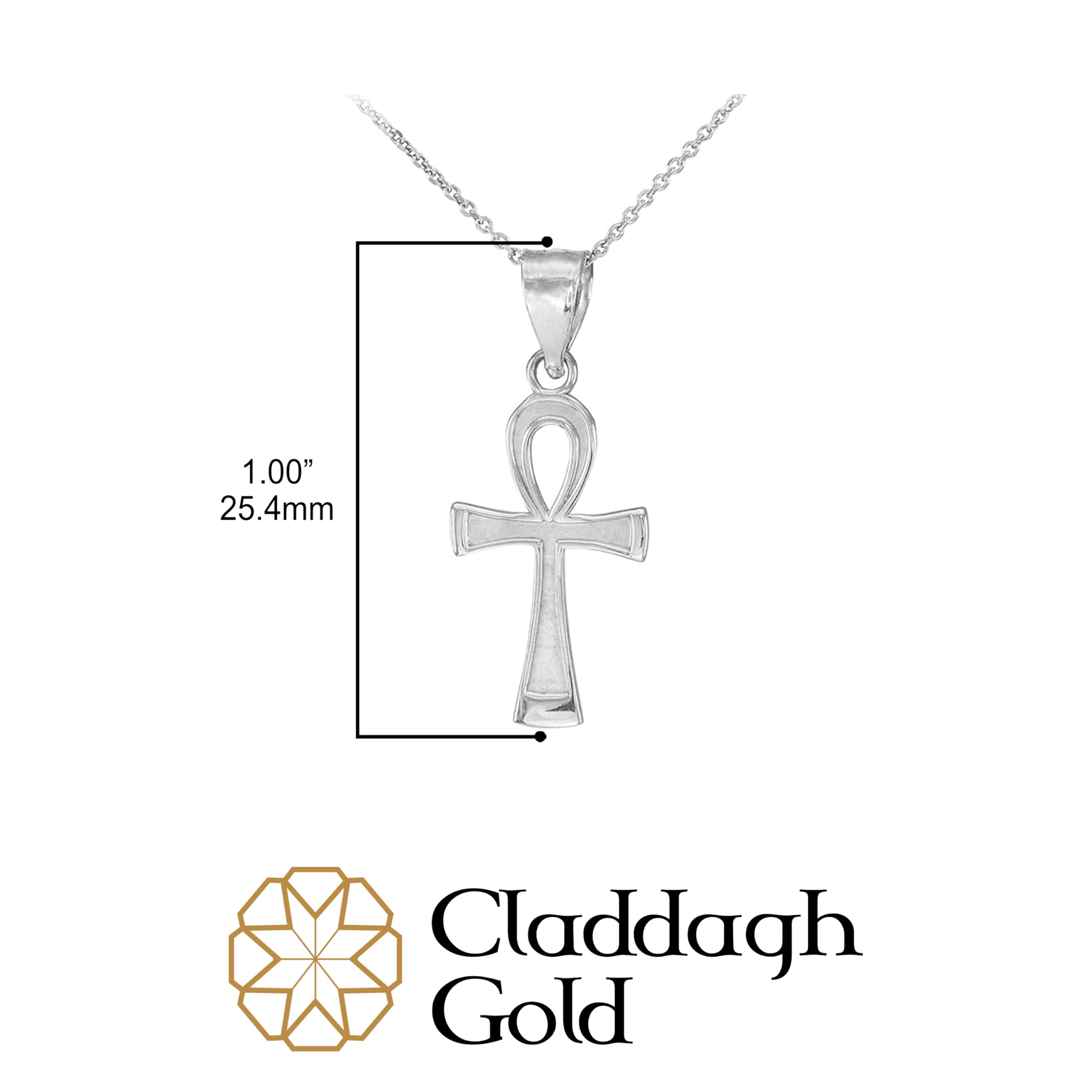 925 Sterling Silver Egyptian Ankh Cross Charm Pendant