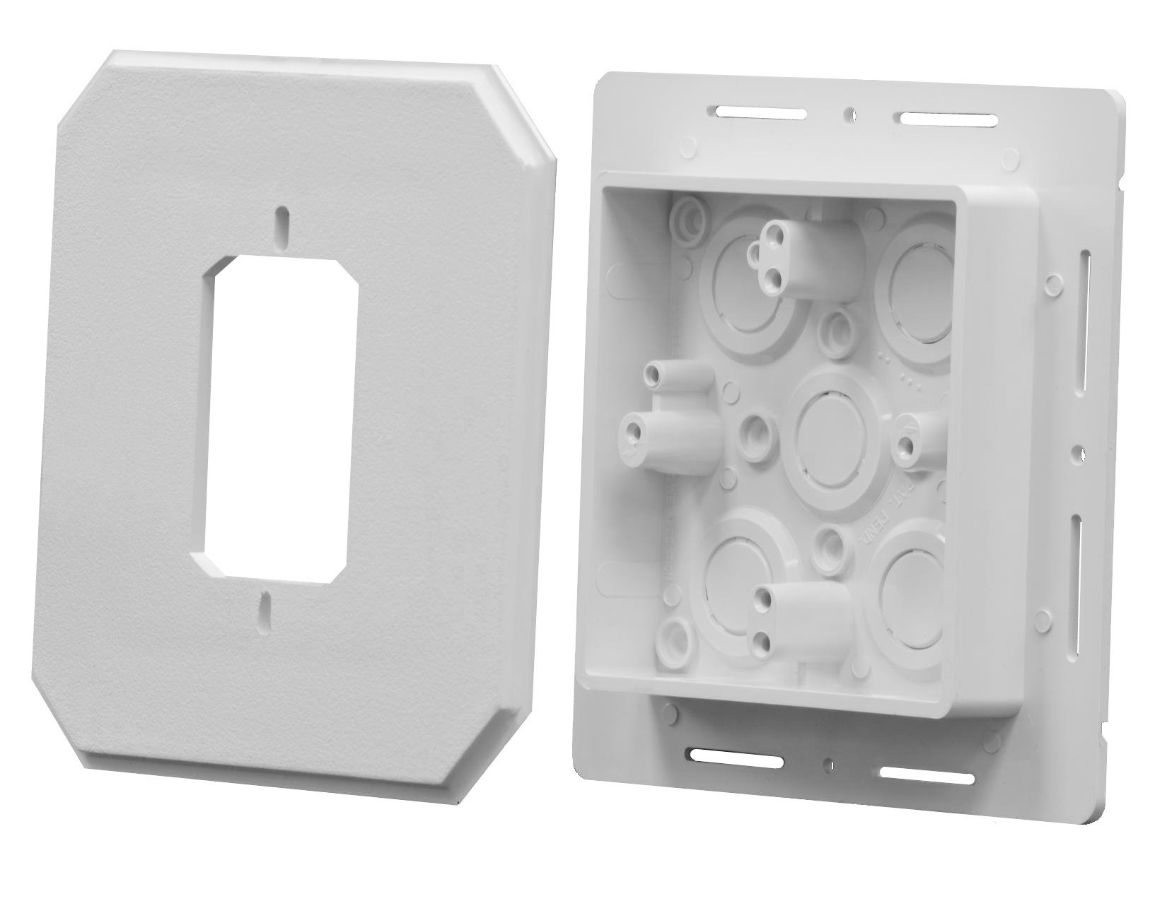 ARLINGTON INDUSTRIES 8081F Arlington Universal Siding Box Kit with Flange, 6.5 X 6.5 X 0.895 in. -613241, 6.5" x 6.5" x 0.89"