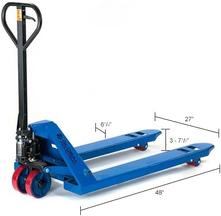 Global Industrial Pallet Jack Truck, 6600 Lb. Capacity, 27 x 48