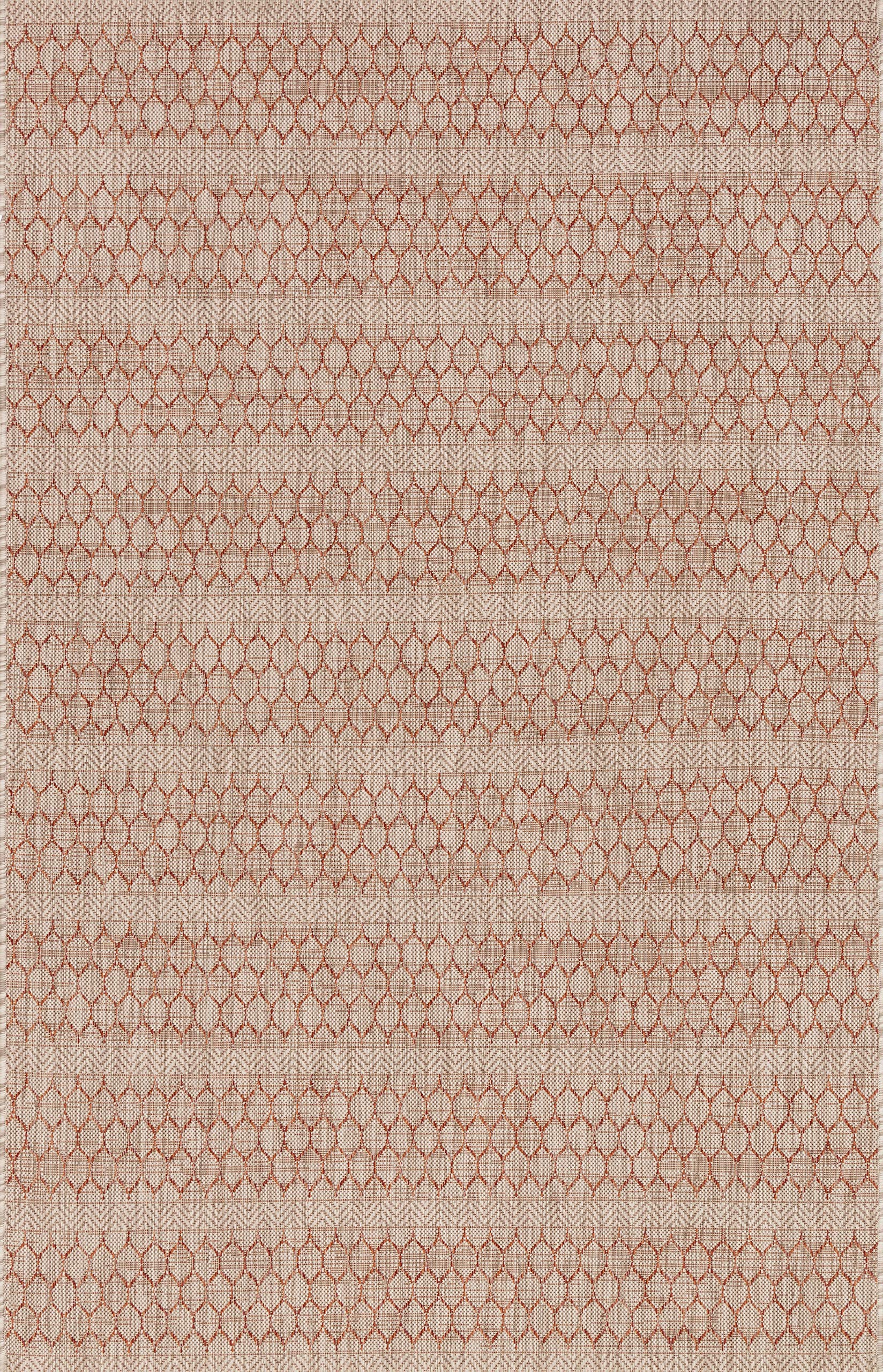 Loloi Isle Collection IE-01 Beige/Rust 7'-10" x 10'-9" Area Rug