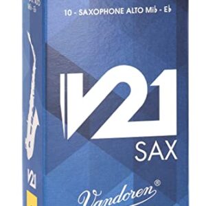 Vandoren SR813 Alto Saxophone V21 Reeds Strength 3; Box of 10