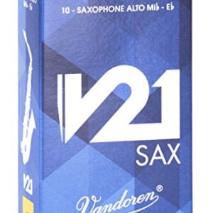 Vandoren SR813 Alto Saxophone V21 Reeds Strength 3; Box of 10