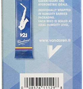 Vandoren SR813 Alto Saxophone V21 Reeds Strength 3; Box of 10