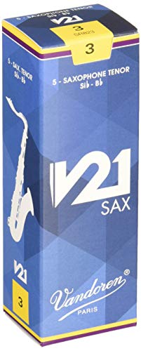 Vandoren SR823 Tenor Saxophone V21 Reeds Strength 3; Box of 5