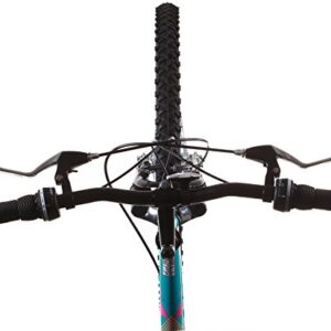 TITAN Trail 21-speed Suspension Women's Mountain Bike, 17-Inch Frame, Black and Teal