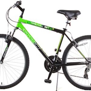 Titan Trail 21-speed Suspension Men's Mountain Bike, 18-Inch Frame, Green and Black