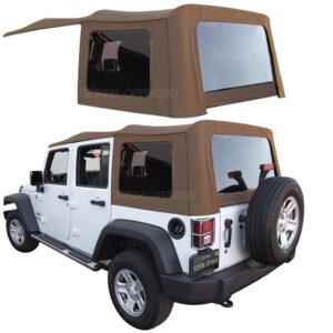 compatible with 2010-2018 soft top, sailcloth vinyl, saddle