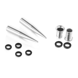 VCMART 14G-00G 36pcs Tapers and Tunnels Ear Gauge Stretching Kit Surgical Stainless Steel