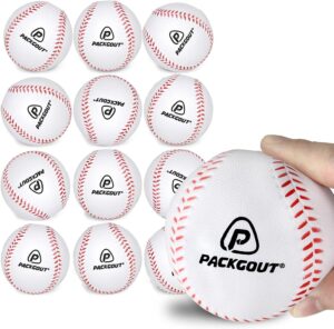 packgout soft baseballs foam baseballs for kids, practice training softball tballs balls, safty baseballs for batting tees, for foam ball gloves mitts bats nets bags