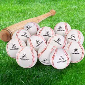 PACKGOUT Soft Baseballs Foam Baseballs for Kids, Practice Training Softball Tballs Balls, Safty Baseballs for Batting Tees, for Foam Ball Gloves Mitts Bats Nets Bags