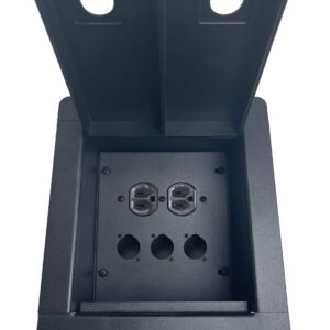 ProCraft Pro Audio Recessed Floor Pocket Box. Loaded AC Duplex and PrePunched for 3 "D" XLR's Made in the USA