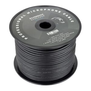 Sewell Silverback Screamer Bulk XLR Cable, 300 ft. Spool, Pure Copper, OFC, Flexible, Spiral Braided Shielding SW-30632, Black