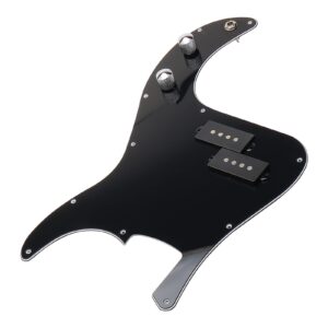 guitar prewired loaded pickguard for fender precison p bass part black