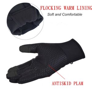 YYGIFT Touch Screen Gloves Outdoor Sports Winter Gloves Wind-Stopper for Men Women (Updated Version-Black, L)