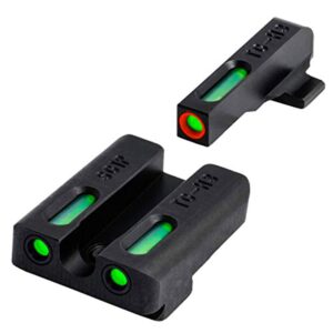 truglo pro tfk tg13sg1pc fiber optic and tritium handgun pistol sight with front focus lock, fortress finish protection for sig sauer pistols