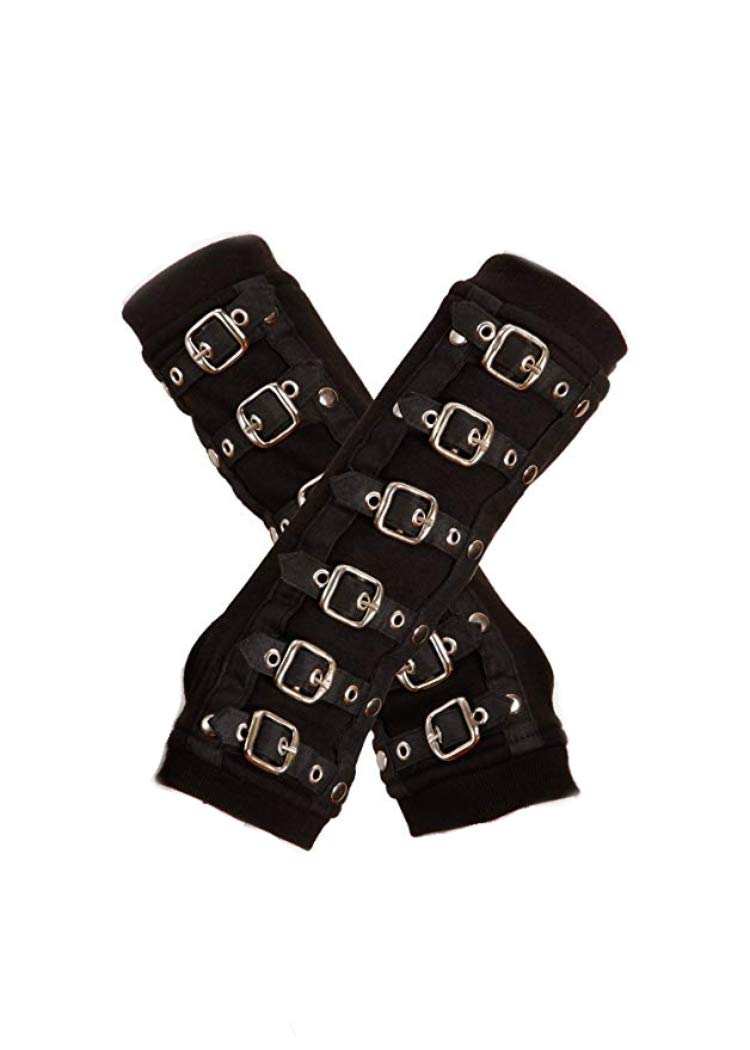 Pretty Attitude Goth Arm Warmers Buckle Armwarmer Gothic Gloves Emo Accessories