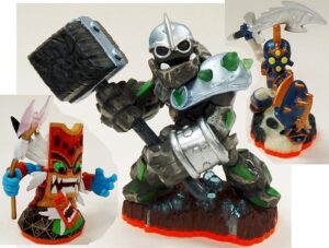 3 x new skylanders giants figure lot crusher chop chop double trouble activision