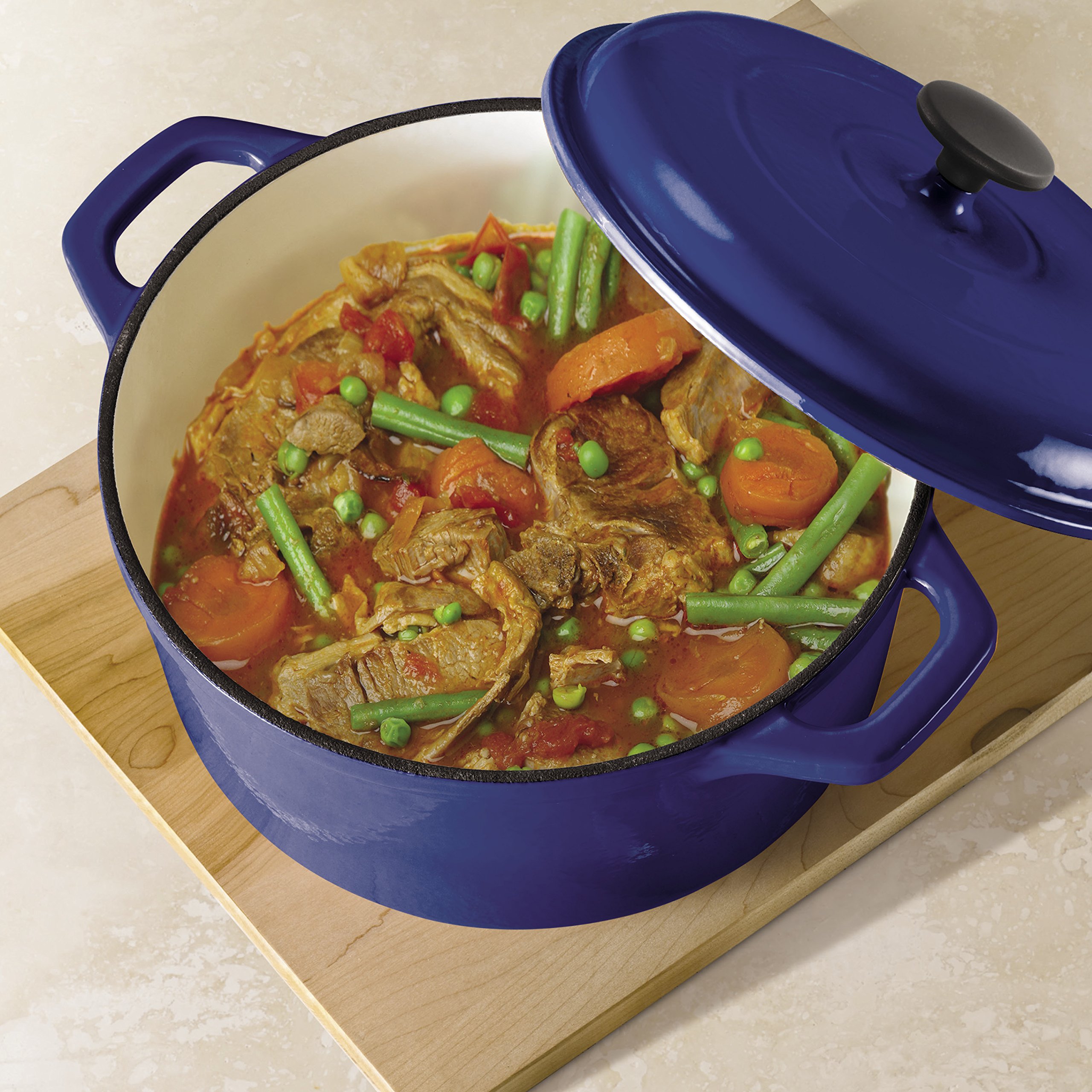 Tramontina Enameled Cast-Iron Round Dutch Oven 6.5 Qt (Blue) 80131/622DS