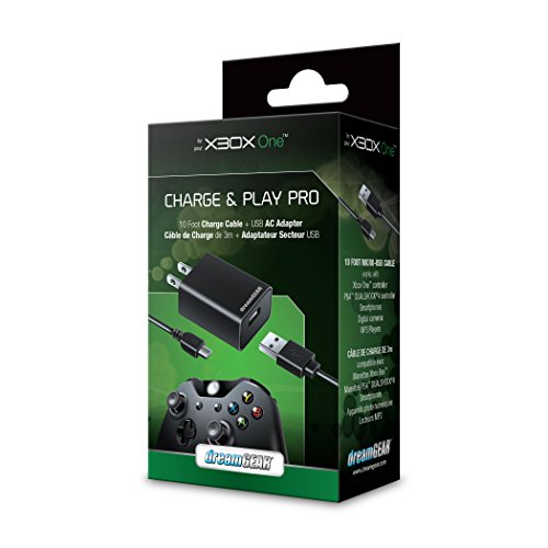 dreamGEAR Charge & Play Pro 10' Micro-USB Cable with Digital Cameras and MP3 Players - Xbox One