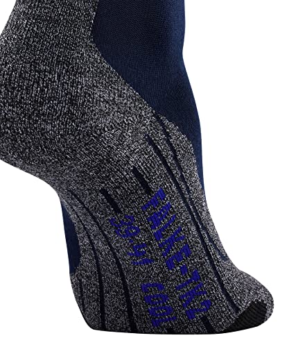 FALKE Men's TK2 Explore Cool Hiking Socks, Mid Calf, Medium Padding, Athletic, Breathable Quick Dry, Cooling, Lyocell, Blue (Marine 6120), 9-10, 1 Pair