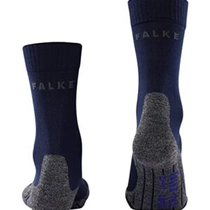 FALKE Men's TK2 Explore Cool Hiking Socks, Mid Calf, Medium Padding, Athletic, Breathable Quick Dry, Cooling, Lyocell, Blue (Marine 6120), 9-10, 1 Pair