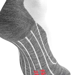 FALKE Men's RU4 Endurance Running Socks, Mid Calf, Medium Cushion, Athletic, Breathable Quick Dry, Organic Cotton, White (White-Mix 2020), 10.5-11.5, 1 Pair