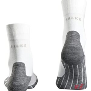 FALKE Men's RU4 Endurance Running Socks, Mid Calf, Medium Cushion, Athletic, Breathable Quick Dry, Organic Cotton, White (White-Mix 2020), 10.5-11.5, 1 Pair