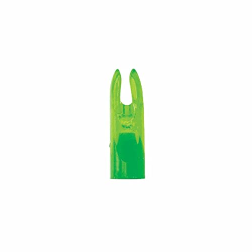 Truglo 5/16in Lightweight Waterproof High-Visible Durable Green Archery Arrow Replacement Nocks for Tapered Bowfishing Arrows, 6-Pack