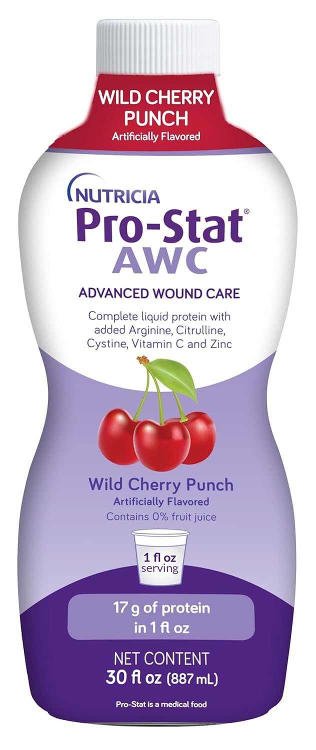 Pro-Stat Advanced Wound Care (AWC), Concentrated Liquid Protein Medical Food - Wild Cherry Punch Flavor, 30 Fl Oz bottle