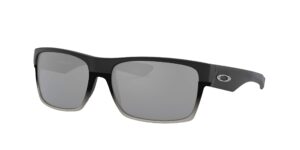 oakley men's oo9189 twoface square sunglasses, matte black/chrome iridium, 60 mm