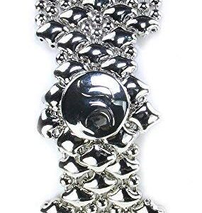 Bracelet B4-N SG Liquid Metal by Sergio Gutierrez - 3 sizes - SG black velvet pouch included. Chrome plated (7.5 Inches)