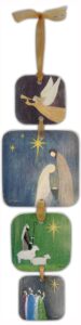 cathedral art, 16" (abbey & ca gift) nativity ornament with words, multi