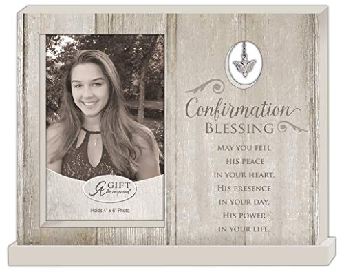 Cathedral Art Abbey Gift (Abbey & CA Gift) 9.5"x7.5" Confirmation Blessing Boxed Standing Frame W/Dove Charm