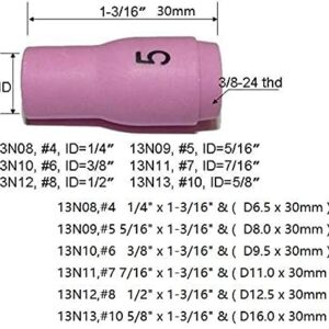 RIVERWELD TIG Alumina Nozzle Ceramic Cups #5 13N09 5/16" Orifice Fit PTA SR DB WP 9 17 18 20 25 26 TIG Welding Torch Accessories 10pk