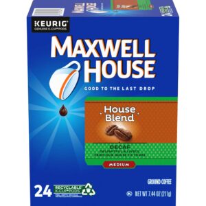 maxwell house decaf coffee single serve k cups, 24 count