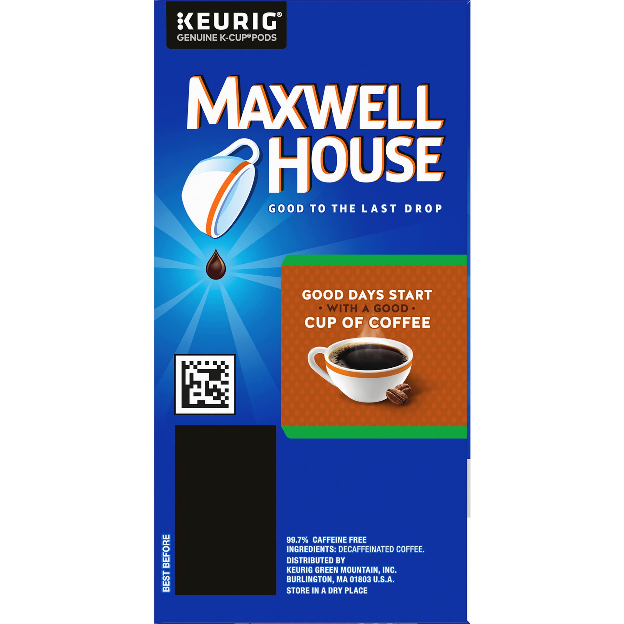 Maxwell House Decaf Coffee Single Serve K Cups, 24 Count