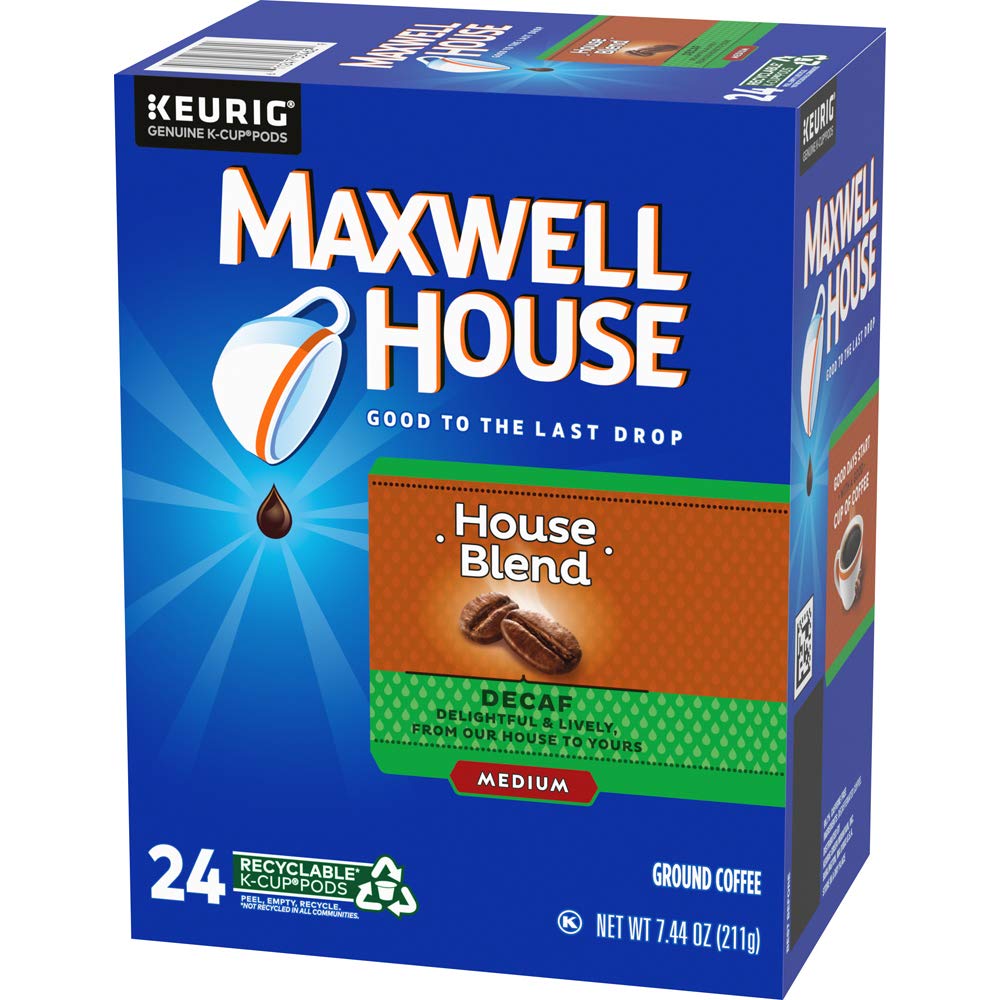 Maxwell House Decaf Coffee Single Serve K Cups, 24 Count