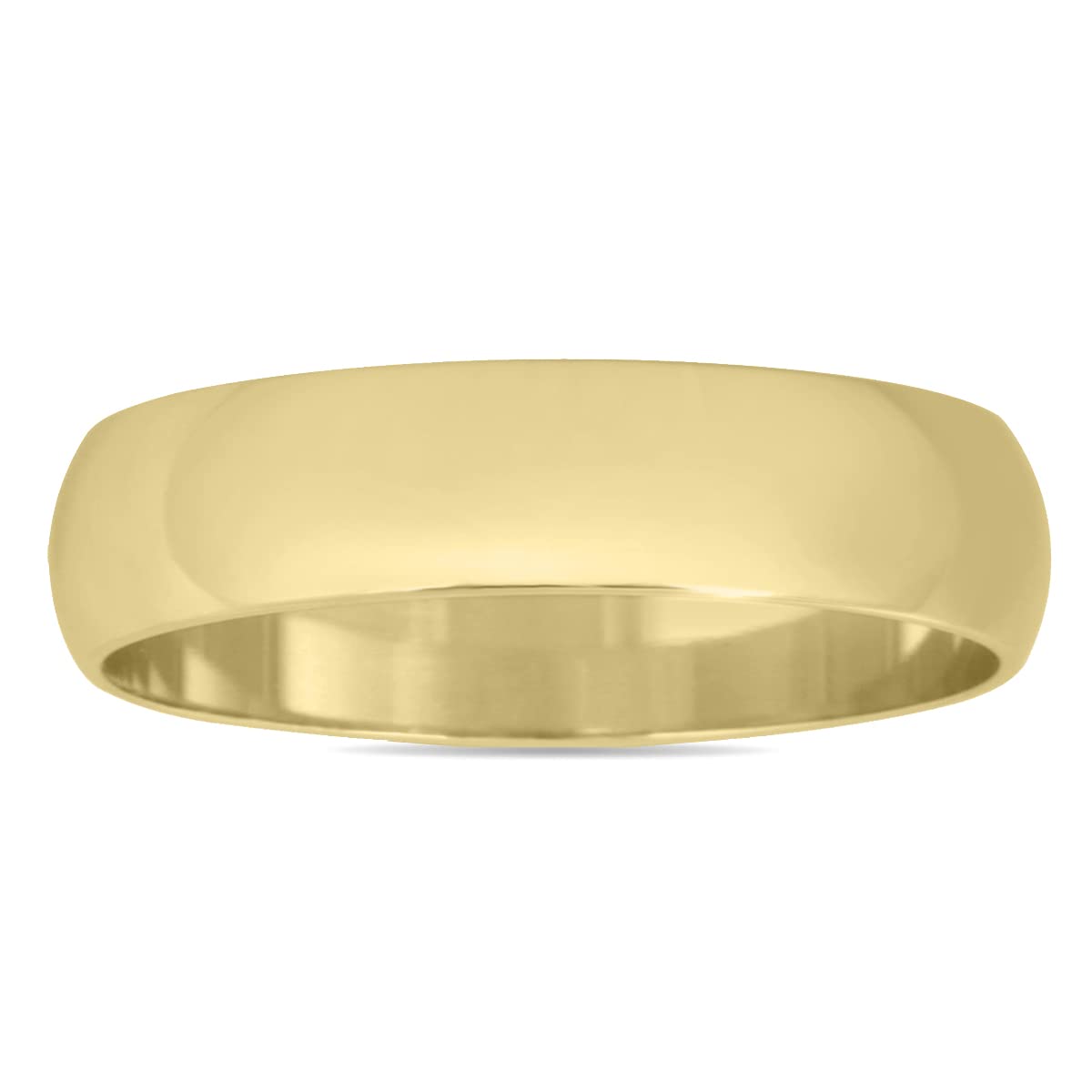 SZUL 4mm Domed Wedding Band in 10K Yellow Gold