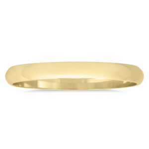 SZUL 2mm Domed Wedding Band in 14K Yellow Gold