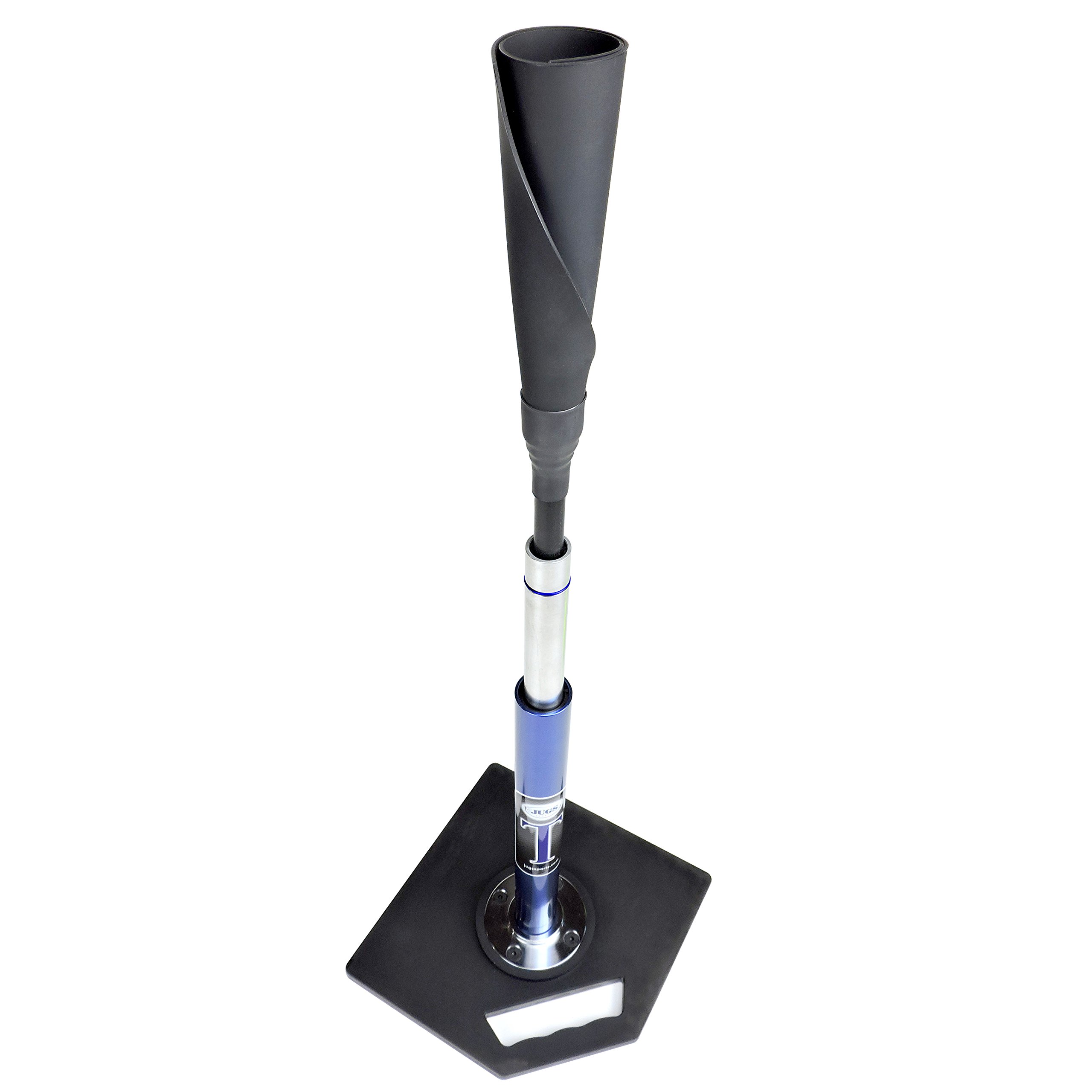 Jugs T - Pro Style Batting Tee, Will Not Tip Over, 24” - 46” Adjustment Range, Patented Grip-N-Go Handle, Always-Feel-The-Ball Flexible Top, 1-Year Guarantee