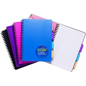 tiger stationery ring bound subject notebooks (a5) (assorted)