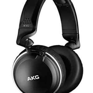 AKG Pro Audio AKG K182PROFESSIONAL Closed-Back Monitor HEADPHONESK182, Black, Standard Size (3103H00030)