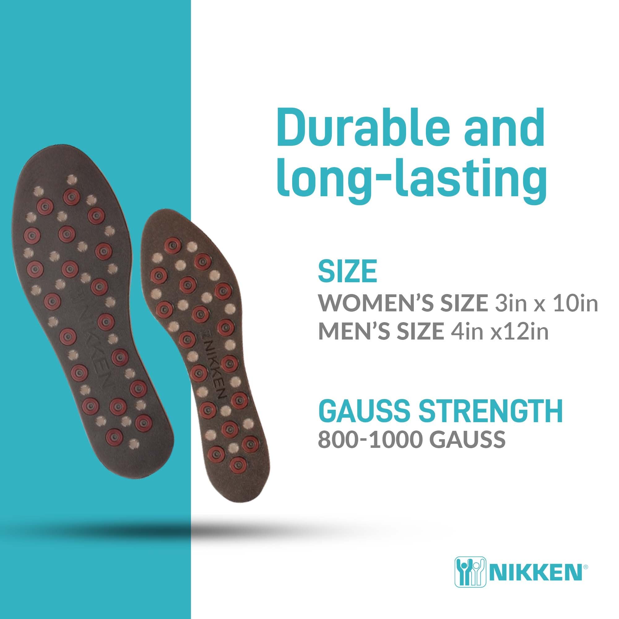 Nikken Kenko mStrides® Insoles 20201 Women Shoe Sizes 5 to 9 - Pair -Cut to Fit - Magnetic Technology