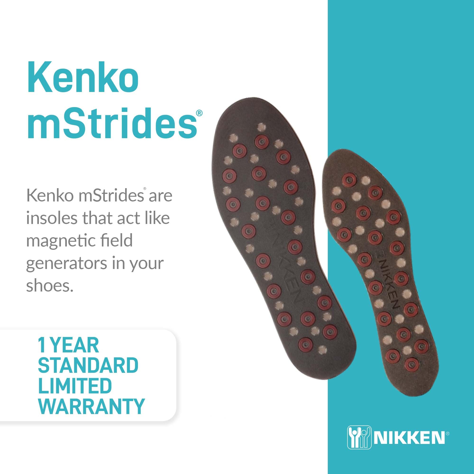 Nikken Kenko mStrides® Insoles 20201 Women Shoe Sizes 5 to 9 - Pair -Cut to Fit - Magnetic Technology