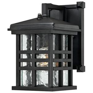 westinghouse 6204500 caliste 1 light outdoor wall lantern with dusk to dawn sensor, textured black