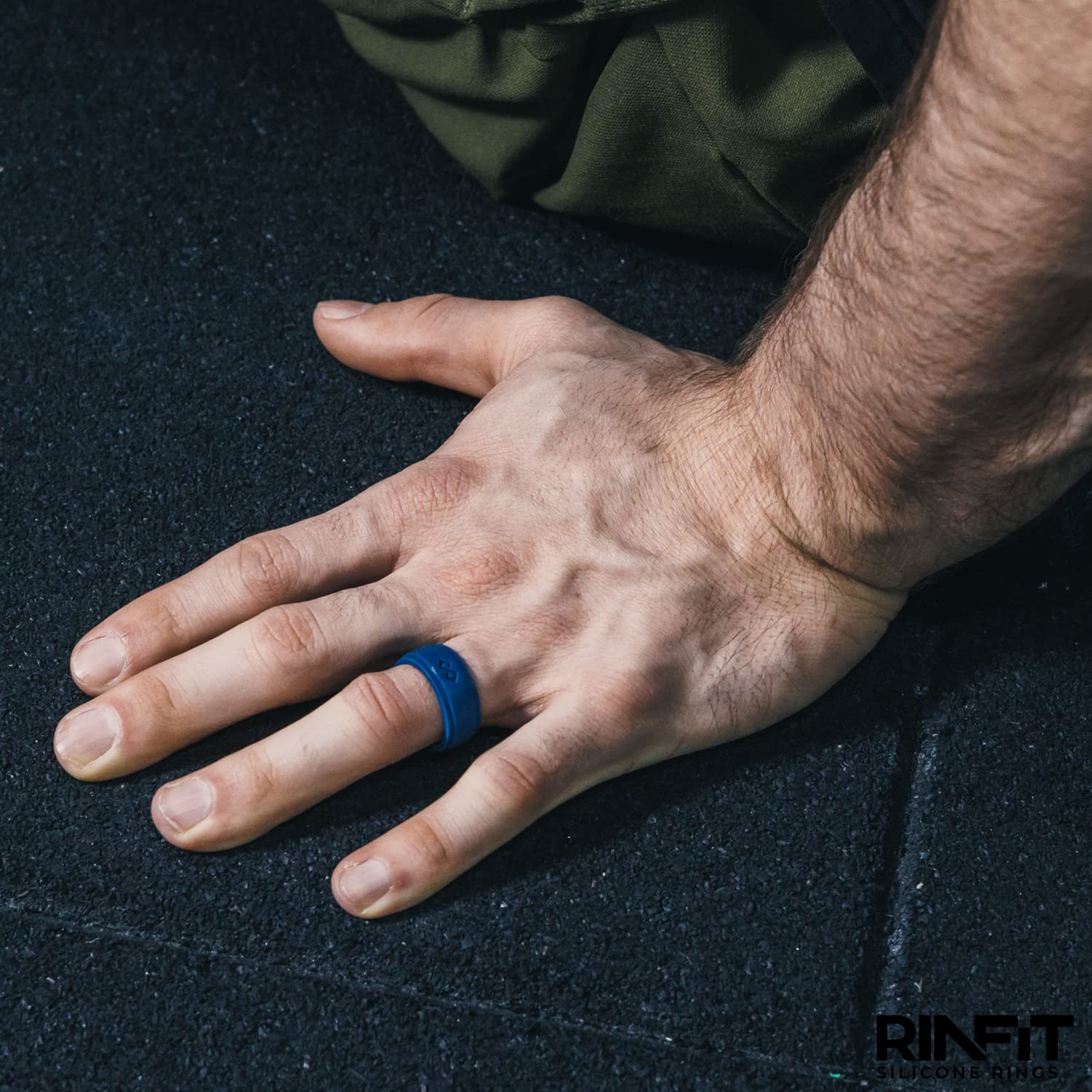 Rinfit Silicone Rings for Men - Mens Silicone Wedding Band - Infinity Silicone Ring Men - Rubber Wedding Rings - Patented Design - SetG, Size 10